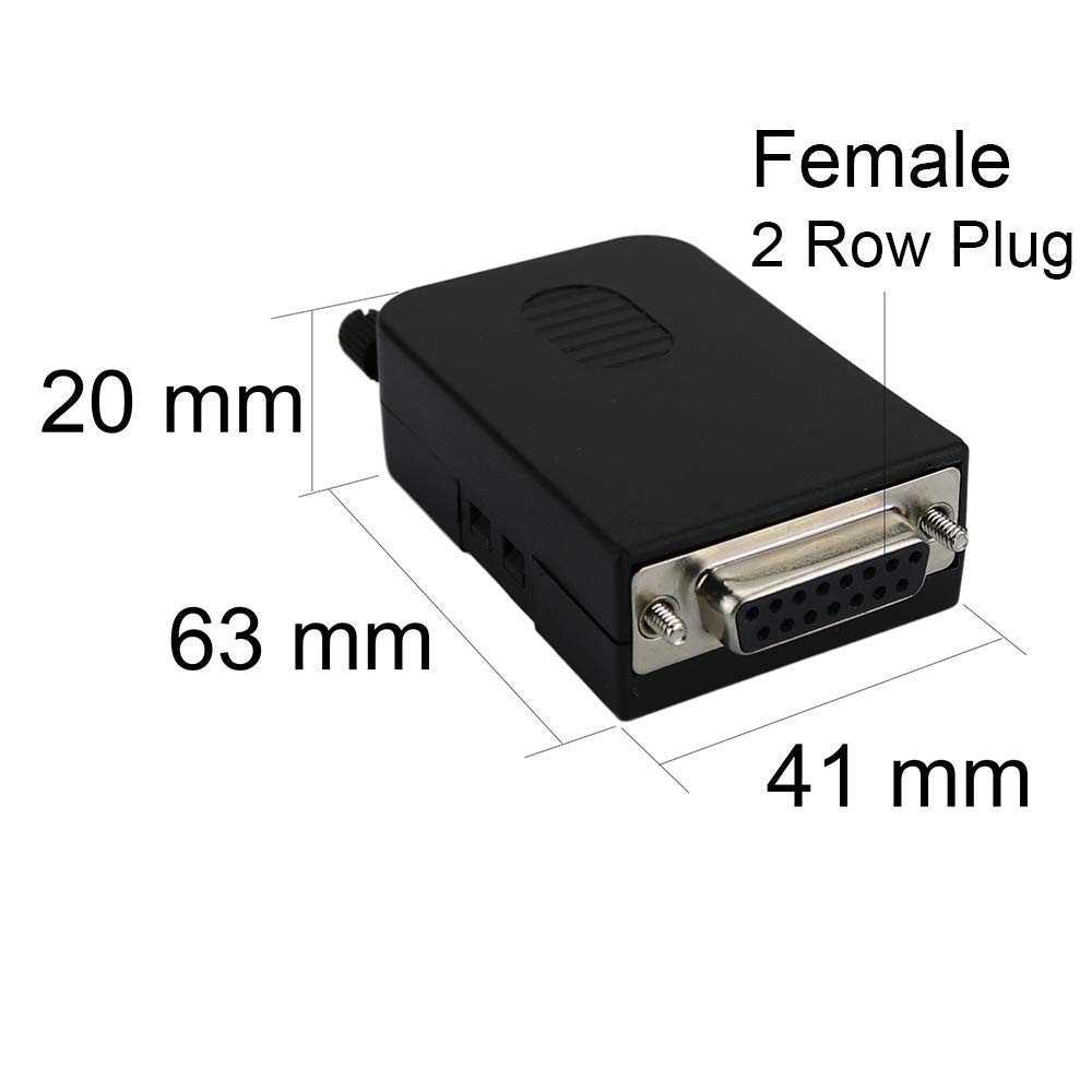 ANMBEST 2PCS DB15 Male Female Connector in One Breakout Board, DB15 Solderless RS232 D-SUB Serial to 15-pin Port Terminal Adapter Module ANMBEST 2PCS DB15 Male Female Connector in One Breakout Board, DB15 Solderless RS232 D-SUB Serial to 15-pin Port Terminal Adapter Module