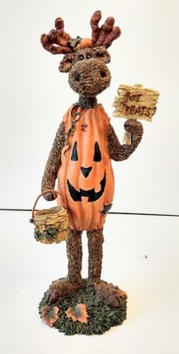 Boyds Bears & Friends Melvin Jack O' Moose Figurine #81008 Folkstone Halloween