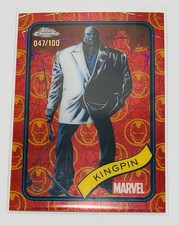2025 Topps Chrome Marvel Iron Man Red Gold Lazer Refractor /100 Kingpin #164