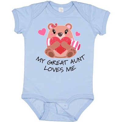 Inktastic My Great Aunt Loves Me- Bear And Hearts Baby Bodysuit Family Bears