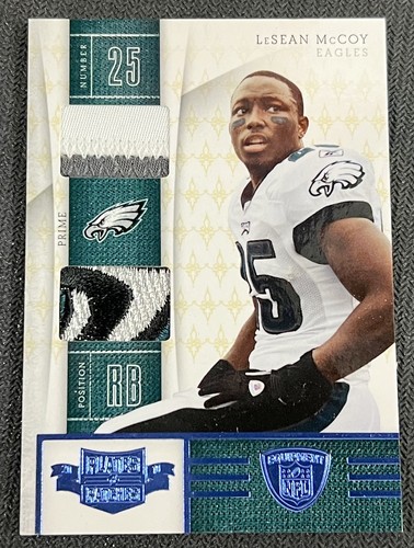 2010 PANINI PLATES AND PATCHES LESEAN MCCOY PRIME SP LOGO PATCH #d 4/25 !!