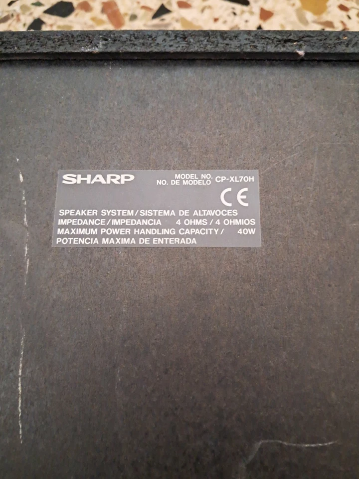Sharp CP-XL70H Coppia casse acustiche 40 Watt  - Immagine 4 di 4