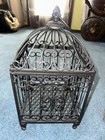 Wrought Iron Metal Lidded Cloche Plant Holder Garden Art Decor Or Bird Cage — photo 5