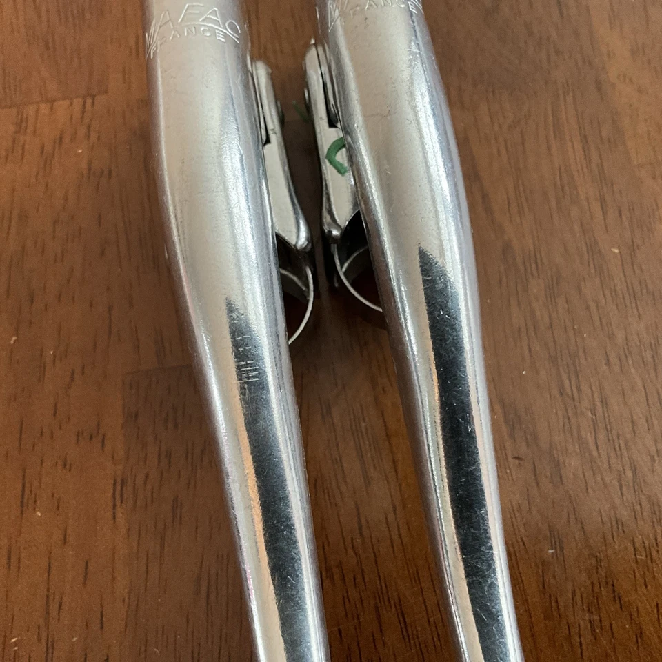 Juego de palancas de freno Mafac vintage NOS - carretera - plata - Francia Foto 3 de 4