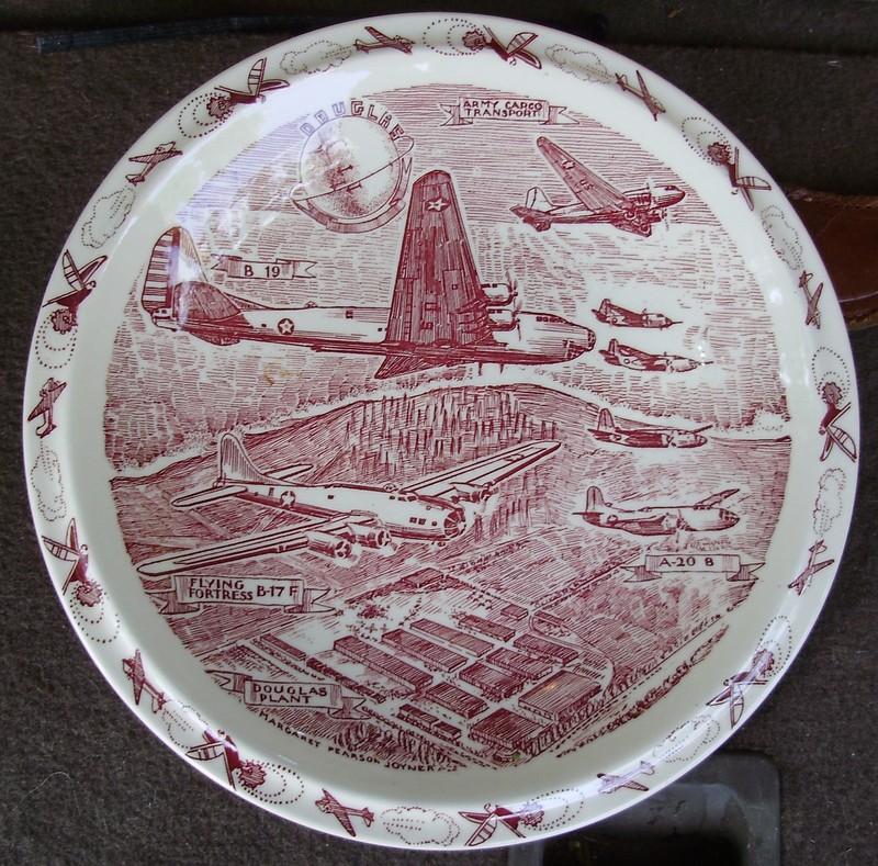 WWII 1941 DOUGLASS AIRCRAFT CO.  PLATE  DESIGNED BY MARGARET PEARSON JOYNER