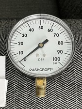 Ashcroft 3-1/2 Dial Pressure Gauge 100 psi 1/4" NPT Fitting 35 1005PH 02L NEW