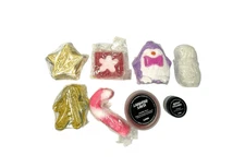 LUSH Holiday Bath & Body Bundle Bubble Bars Shower Jelly Lip Scrub 8pc Lot New