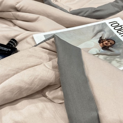 Washed Cotton Summer Cool Quilt Air-Conditioned Thin Blanket For Bed Office Sofa - Picture 4 of 20