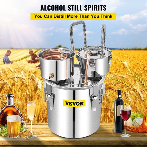 VEVOR Alambicco Distillazione Alcol Grappa 50L con Fusto Doppio in Acciaio Inox - Imagen 2 de 12