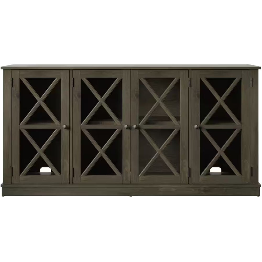 Домашний буфет Twin Star с дверцами из закаленного стекла испанский серый 23590₽