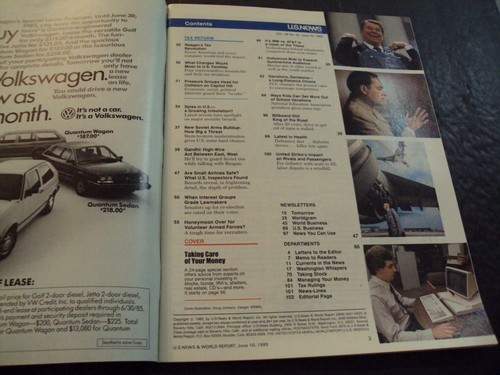 US News World Report June 10 1985 Taking Care Of Your Money, Tax Reform ID:53908 - Picture 2 of 3
