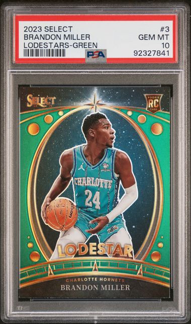 2023 Select Brandon Miller Lodestars Green PSA 10 Gem
