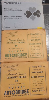 2 Vintage Advanced Courses in Contract Bridge Group 5/6p (unopened) & 7/8p 1951 