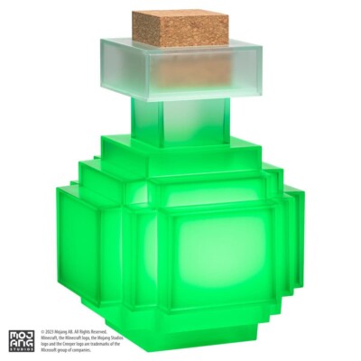 Minecraft LED Nachttischlampe Farbwechsel Trank Flasche Replik 17cm
