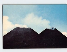 Postcard Little eruptive cones Etna Italy