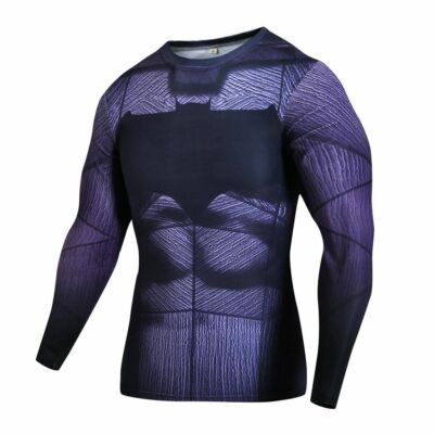 Man Sport Marvel T-shirt Long Sleeve Compression Sport 3D Men Fitness  Cycling