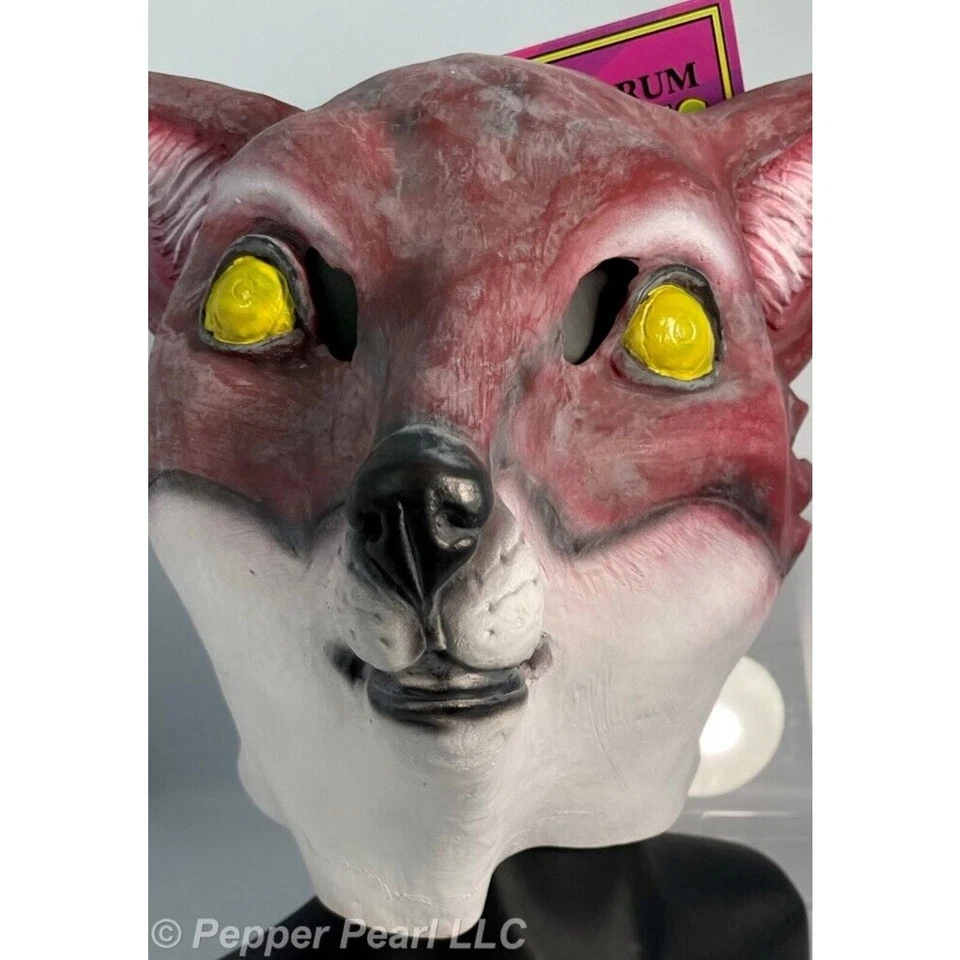 Red Fox Latex Mask for Adults for Halloween, theatre, cosplay - Image 2 of 4