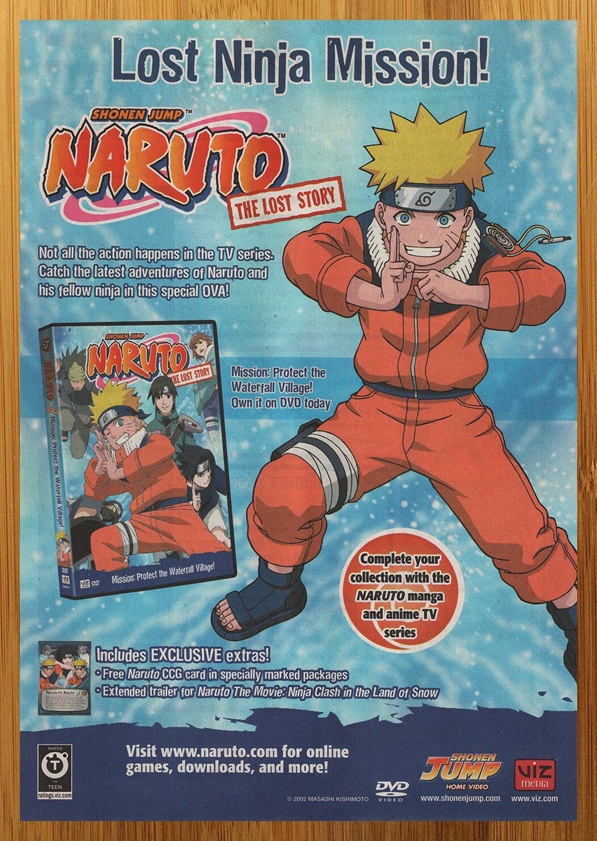 2006 Naruto The Lost Story Vintage Print Ad/Poster Retro Anime DVD