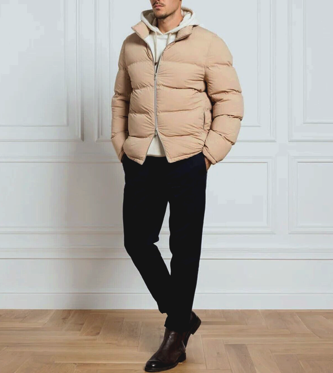 Brunello Cucinelli Nylon Down Puffer Jacket w/ Hood - M