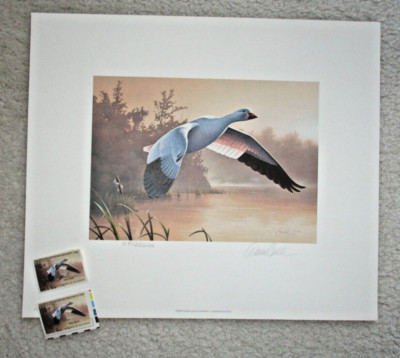 New 1988-89 Daniel Smith Limited Edition Duck Print & Signed Stamp