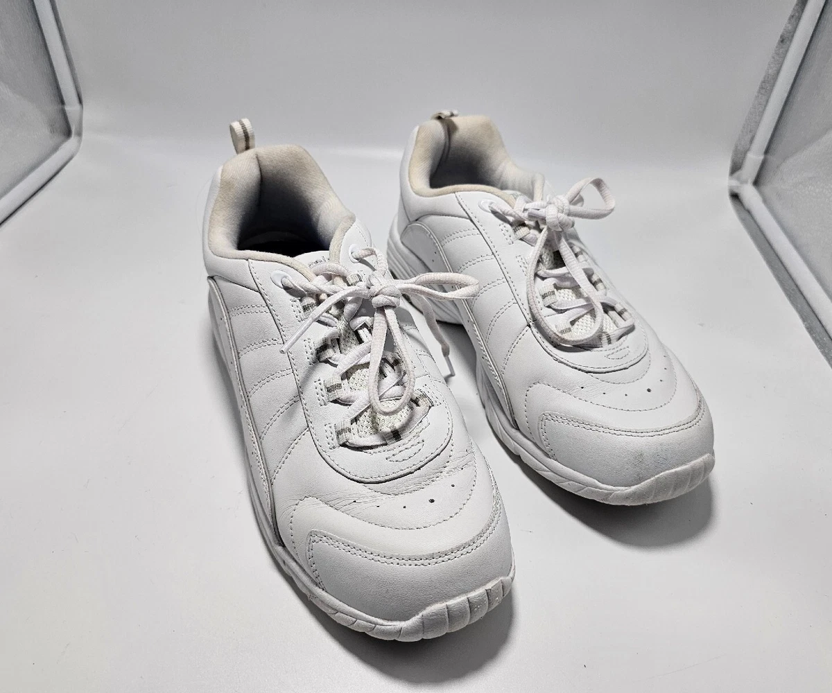 EASY SPIRIT PUNTER Walking Sneakers Adult Size 9.5 W White Leather Womens