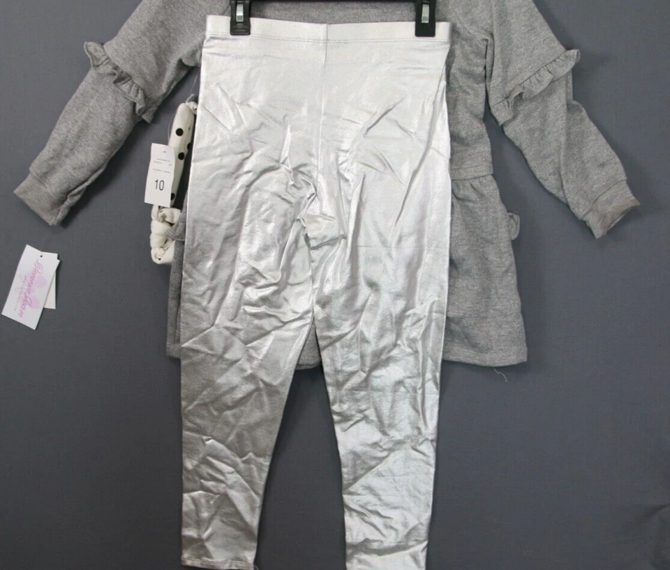 Conjunto de vestido y pantalón Bonnie Jean niñas (Nuevo) talla 10. Viene con diadema. Foto 3 de 4