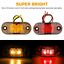 thumbnail 2  - 12PCS Marker Lights 2.5&#034; LED Truck Trailer Oval Clearance Side Light Amber Red