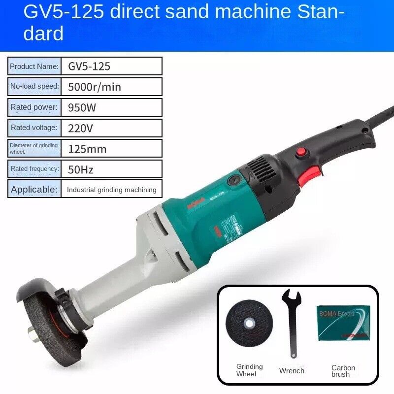 Boda GV5-125/150 Long Handle 950W Corded Industrial  Straight Grinder Tools