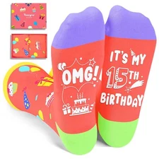15th Birthday Gifts Funny Socks Quinceanera Gifts for 15 Year Olds Teens