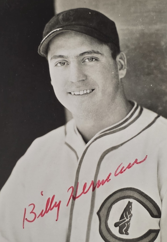 BILLY HERMAN Signed Real Photo Postcard-HALL OF FAME-CHICAGO CUBS-PSA - Picture 2 of 4