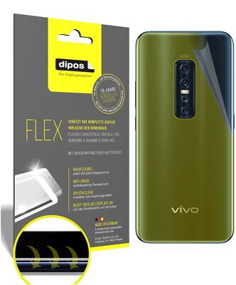 3x Vivo V17 Pro Rückseite Schutzfolie Folie, 100% Displayabdeckung, dipos Flex
