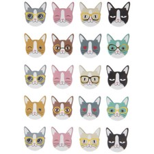 Cat Faces Puffy Stickers Papercraft Scrapbook Planner Supply DIY Craft Cards