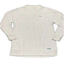 PINK Victoria’s Secret Fuzzy Mock Neck Size S Terry Oversize Longsleeve Pullover