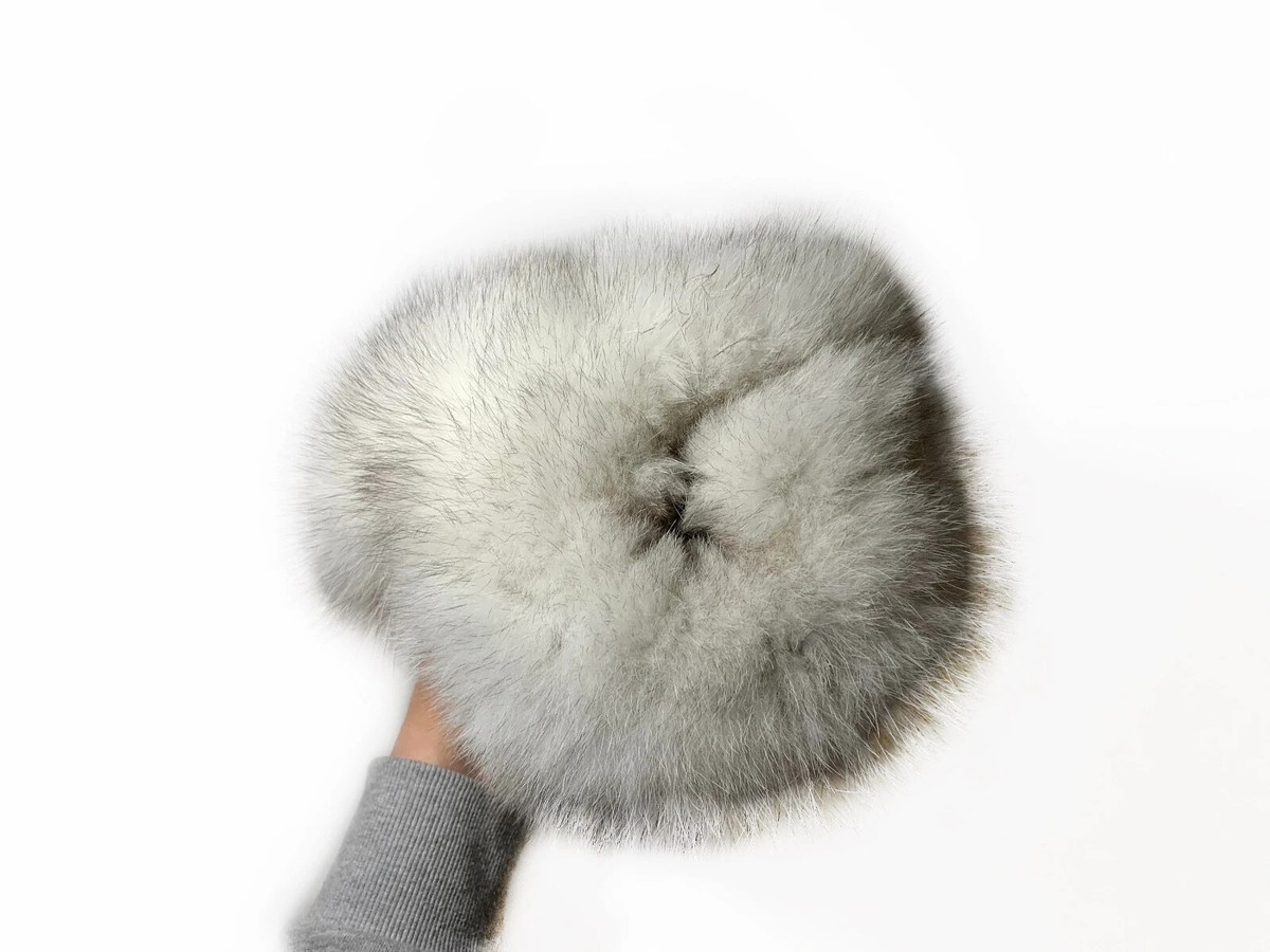 Blue fox real fur tube (Saga Furs) | eBay