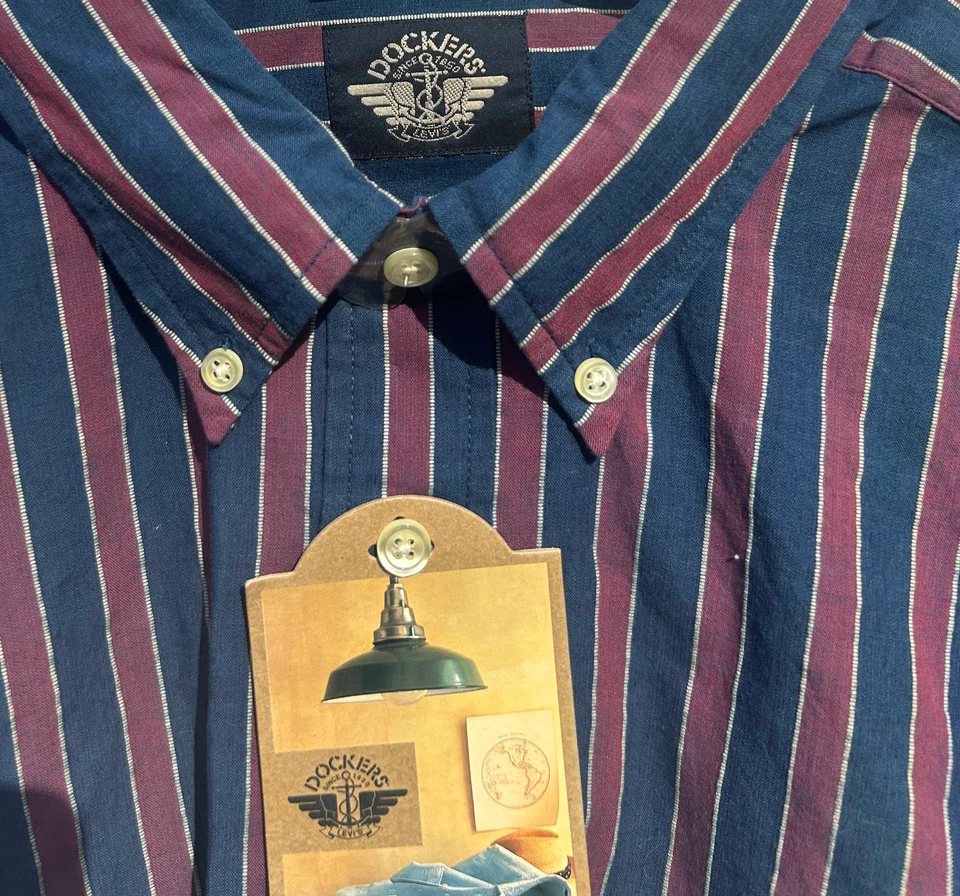 Camisa de vestir XL Dockers índigo con etiquetas Foto 2 de 4