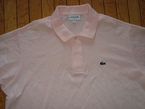 LACOSTE MEN'S SOFT PINK PIQUE CLASSIC FIT POLO SHIRT SIZE 8 OR 3XL WORN ONCE! - Picture 2 of 10