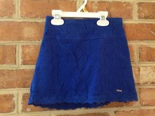 NWT Abercrombie and Fitch Kids Jessa Royal Blue Lace Skirt Small 7 8