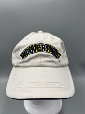 Starter NCAA University Of Michigan Wolverines Hat. Khaki Adjustable Cap. NEW!