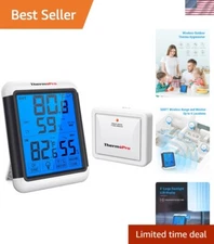 ThermoPro Digital Thermometer Wireless Indoor Outdoor Temperature Humidity Meter