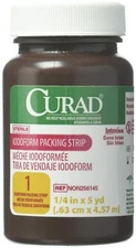 CURAD Sterile Iodoform Packing Strips 100 Cotton 1 Count 14 x 5 Inches