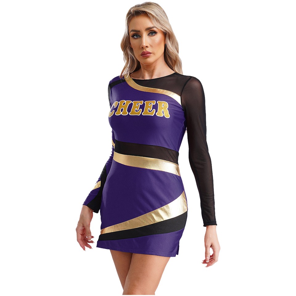 US Womens Cheerleading Performance Costume Cheer Leader Uniform Dance