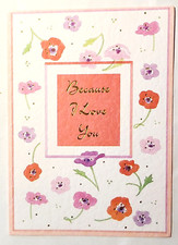 1 "Because I Love You" Greeting Card/Envelope Friend Partner Mean World to Me