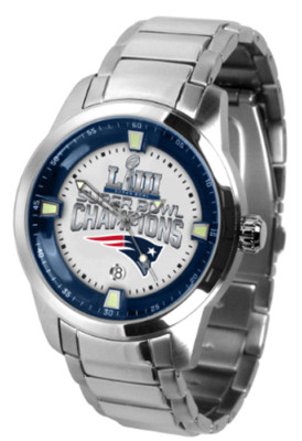 New England Patriots Super Bowl 53 LIII Watch Mens Game Time Titan SS Wristwatch