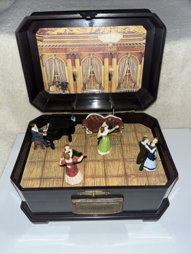 Vtg Collections Etc Ballroom Waltz Music Box Lights Up Led Battery Operated - Afbeelding 1 van 21