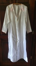 Natori, Vintage White Night Gown Satin cotton lined, Small
