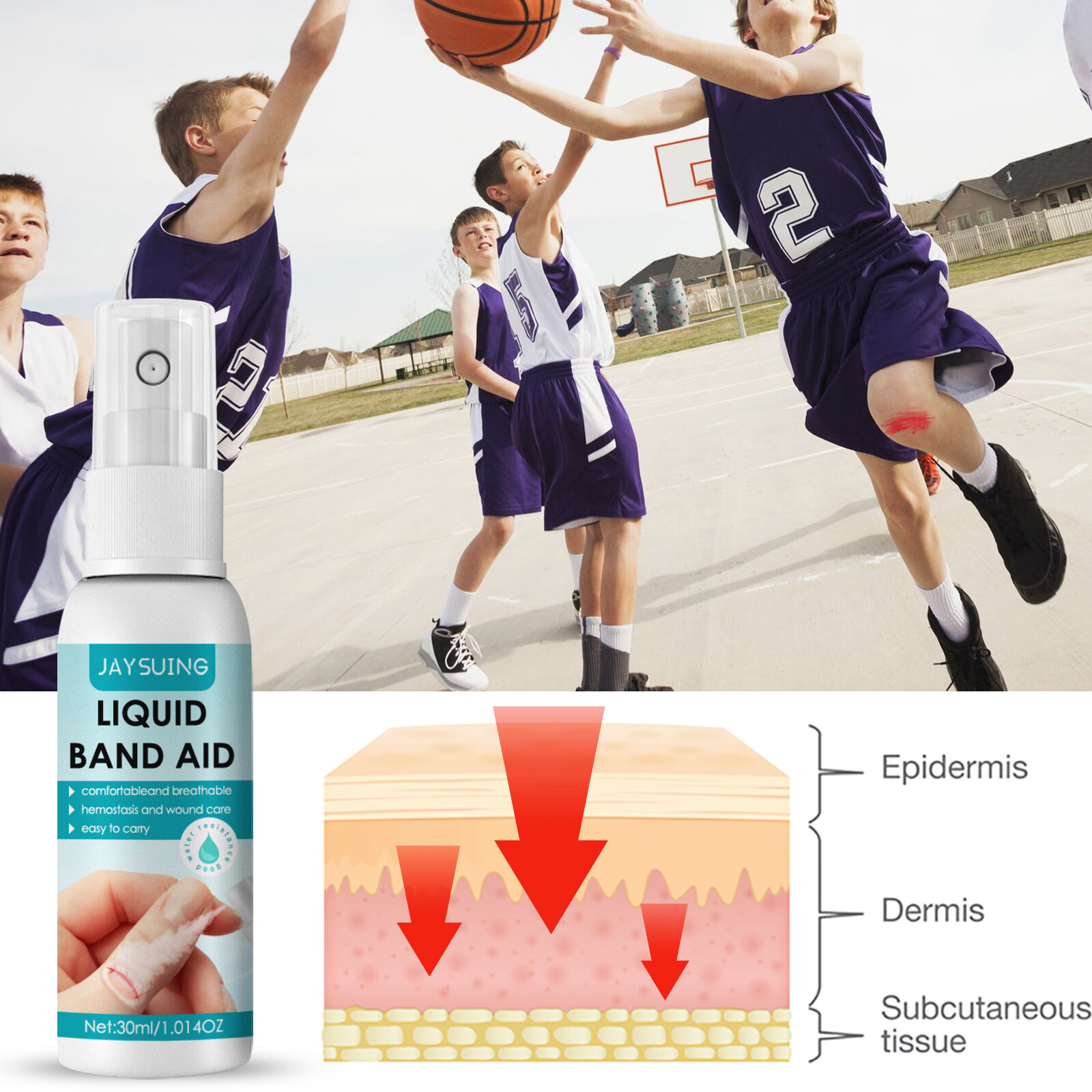 Skin Liquid Bandage Spray Waterproof Liquid BandAid Spray Wound Repair