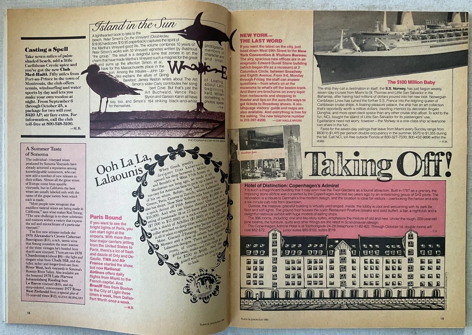 Travel & Leisure LOT of 3 VTG Issues - July 1980, December 1981 & August 1985 Foto 3 de 4