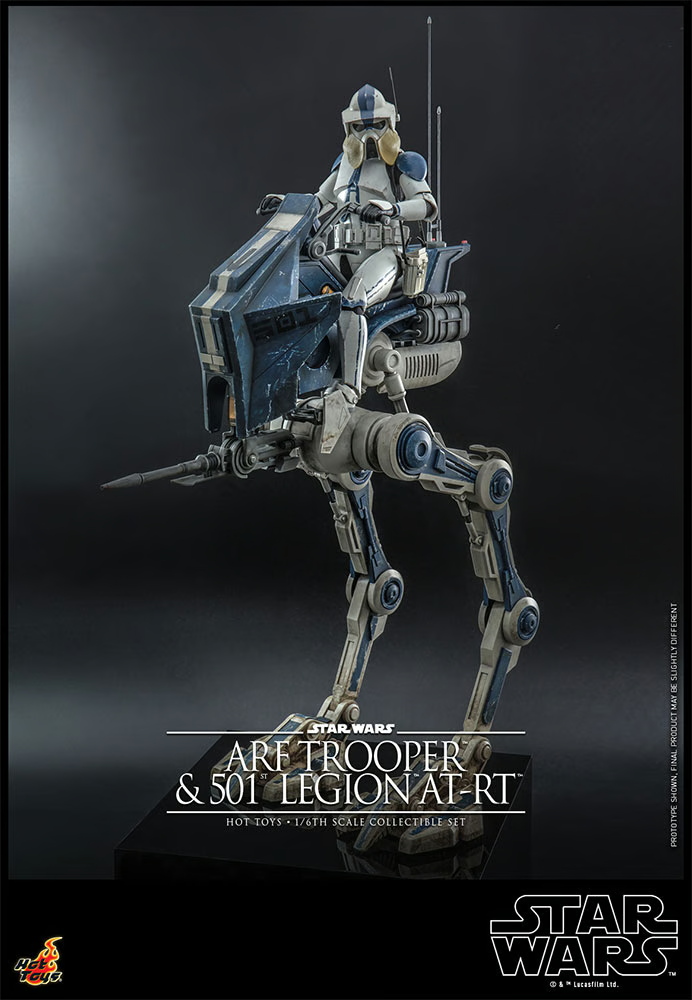1/6 Star Wars Clone Wars ARF Trooper & 501st Legion AT-RT Set Hot