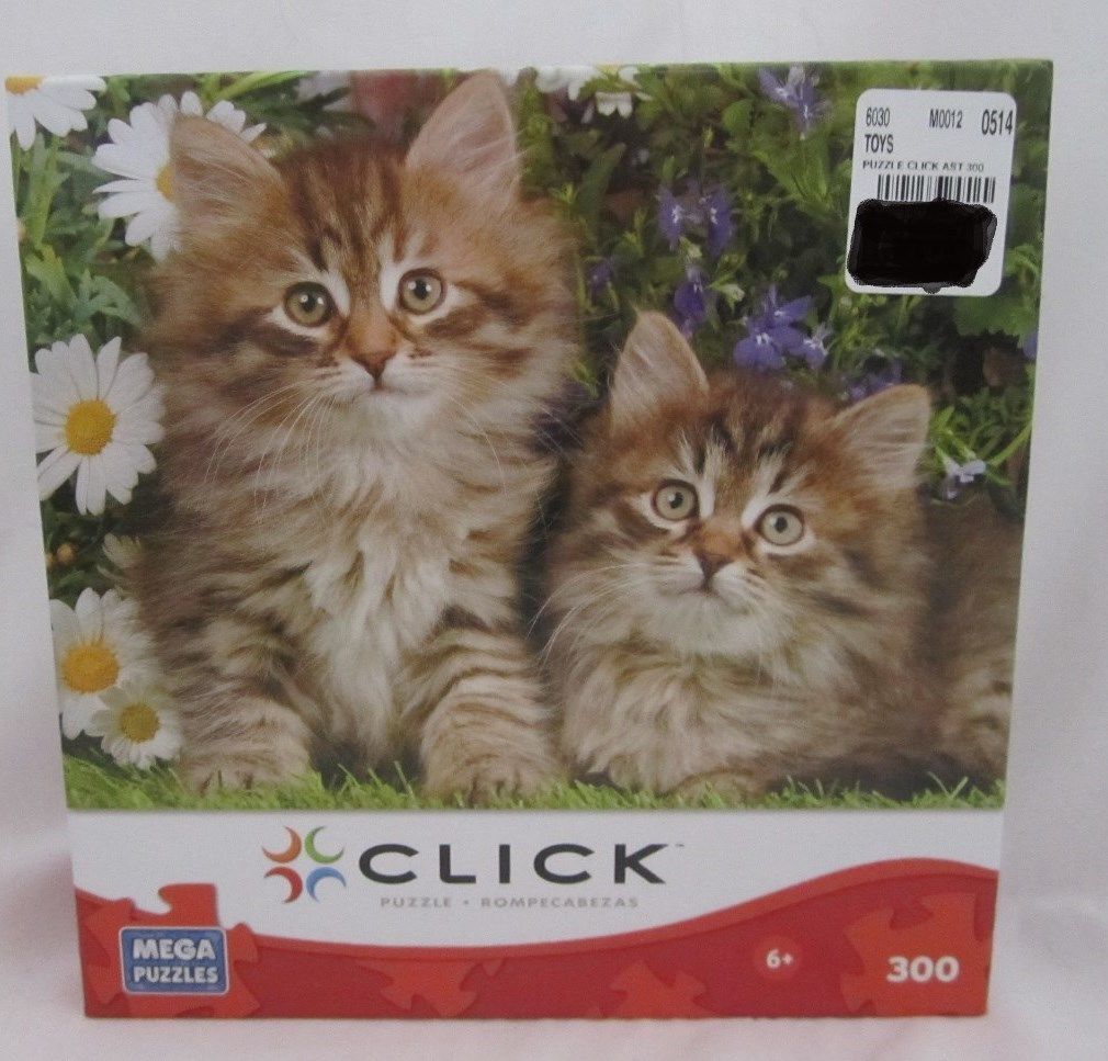 Click Daisy & Lobelia 300 pc piece Cat Kitty Kitten in Garden Jigsaw Puzzle 