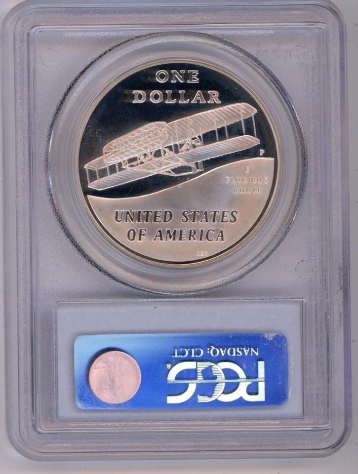 2003P FIRST FLIGHT COMMEMORATIVE $1 PCGS PR69DCAM Cert. 13710363 - Image 2 of 2